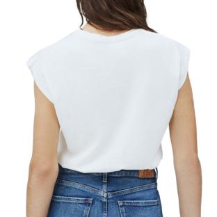 T-shirt Blanc Femme Pepe Jeans Bloom vue 2
