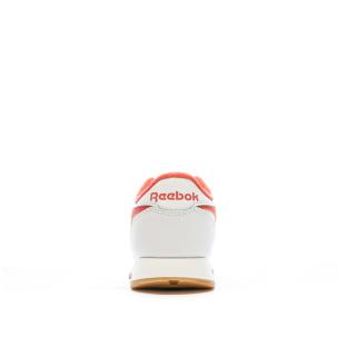 Baskets Blanches/Oranges Garçon/Fille Reebok Classic Leather 100033587 vue 3