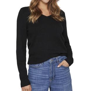 Pull Col V Noir Femme Vila 69 pas cher