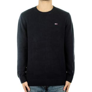 Pull Noir Homme Tommy Hilfiger Badge DM0DM16214 pas cher