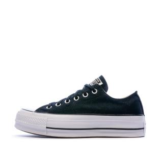 Baskets Plateforme Noires Femme Converse Ox pas cher