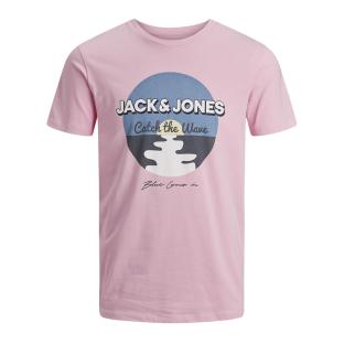 T-shirts Rose/Bleu Homme Jack & Jones Jwh pas cher