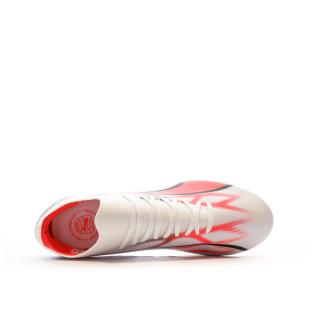 Chaussures de football Blanc/Rouge/Noir Homme Puma Ultra Match 107347-01 vue 4