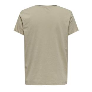 T-shirt Beige Femme Only Lucy Life vue 2