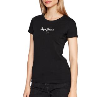 T-shirt Noir Femme Pepe Jeans New Virginia pas cher