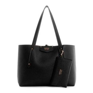 Sac Cabas Noir Femme Guess Brenton pas cher