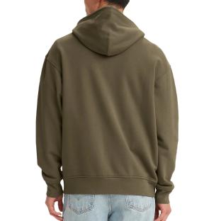 Sweat à Capuche Kaki Homme Levi's fleece 384790 vue 2