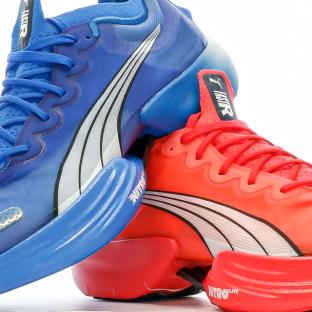 Chaussures de Running Bleu/Rouge Homme Puma Fast Nitro Elite vue 7