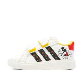 Baskets Blanches Enfant Adidas Grand Court Mickey pas cher