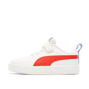 Baskets Blanc/Rouge Fille/Garçon Puma Rickie pas cher