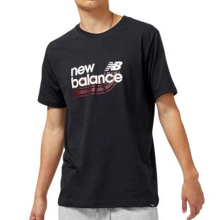 T-shirt Noir Homme New Balance Sport Stacked pas cher