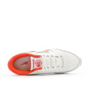 Baskets Blanches/Oranges Garçon/Fille Reebok Classic Leather 100033587 vue 4