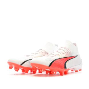 Chaussures de Football Blanche/Rose/Noire Homme Puma Ultra Pro vue 6