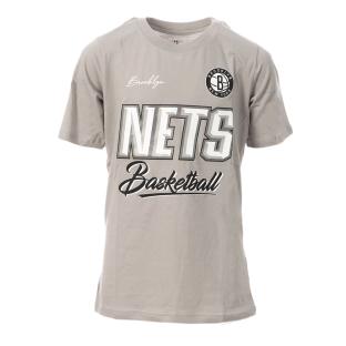 T-shirt Gris/Blanc Garçon NBA Brooklyn Nets pas cher