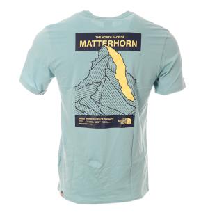 T-shirt Bleu Homme The North Face Matterhorn vue 2