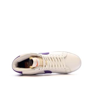 Baskets Blanc/Violette Homme Nike Sb Zoom Blazer Mid vue 4