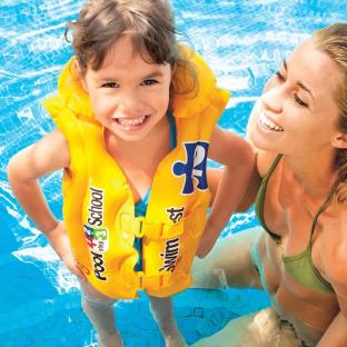 Gilet de natation bébé jaune Intex Pool School vue 2