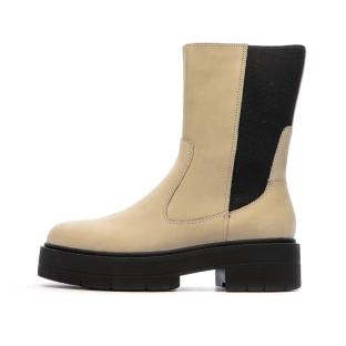 Bottines Beige/Noir Femme Geox Spherica pas cher