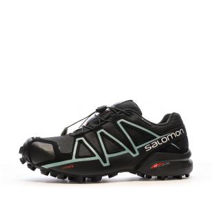 Chaussures de trail Noir/Bleu Femme Salomon Speedcross 4 W pas cher