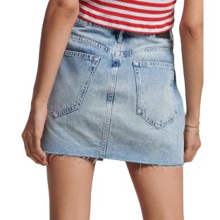 Jupe en jean Bleu Clair Femme Superdry Mini Skirt vue 2