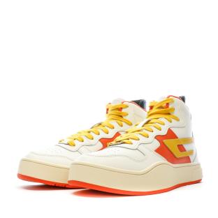 Baskets Blanche/Jaune Homme Diesel Sukiyo vue 6