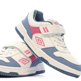 Baskets Blanches/Bleu/Rose Garçon Umbro Ovida vue 7