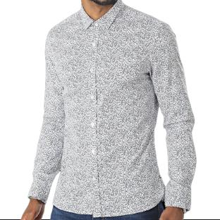 Chemises Blanche à Motifs Homme Teddy Smith Carton pas cher