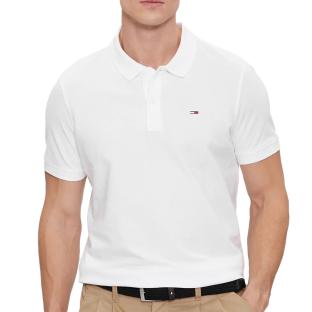 Polo Blanc Homme Tommy Jeans Placket pas cher