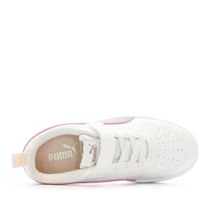 Baskets Blanches/Violet Fille Puma Rickie vue 4