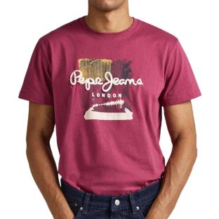 T-shirt Bordeaux Homme Pepe jeans Melbourne pas cher