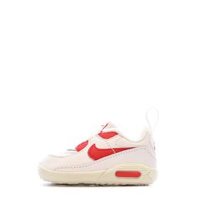 Baskets Blanches/Rouges Garçon Nike Max 90 pas cher