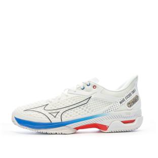 Chaussures de tennis Blanc/Bleu Homme Mizuno Wave Exceed pas cher