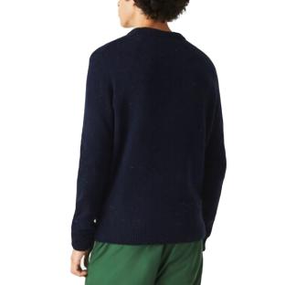 Pull Marine Homme Lacoste Tricot AH2341 vue 2