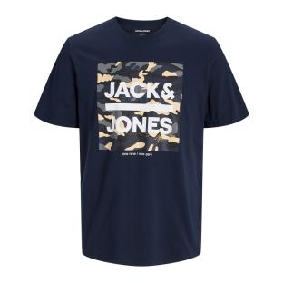 T-shirt Marine/Orange Homme Jack & Jones 12263408 pas cher