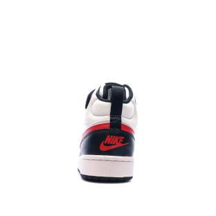 Baskets Blanche/Rouge Garçon Nike Court Borough Mid 2 vue 3