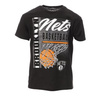 T-shirt Noir Garçon NBA Brooklyn Nets pas cher
