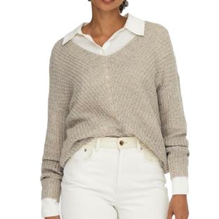 Pull Gris femme Jacqueline de Yong MEGAN pas cher