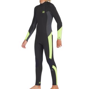 Combinaison Integrale de Surf Noire/Verte Garçon Billabong Absolute pas cher