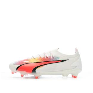 Chaussures de Football Blanches/Oranges Homme Puma Ultra Ultimate Fg/ag pas cher