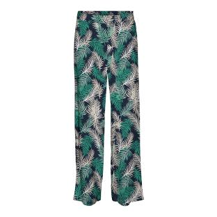 Pantalon Fluide Marine/Vert à Motifs Femme Vero Moda Easy Joy pas cher