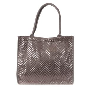 Sac Caba Fourre tout Gris Métallique Stella Green Matelasse Chevron 3 vue 2