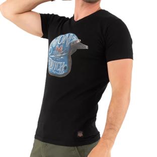 T-shirt Noir Homme Von Dutch WIND pas cher