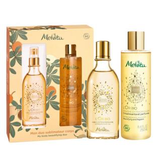 Coffret Huile Extraordinaire et Gel Douche Extraordinaire Melvita Or Bio pas cher