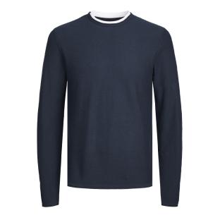 Pull Marine Homme Jack & Jones Twinn Knit pas cher