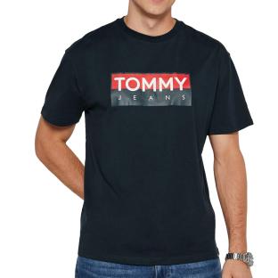 T-shirts Marine Homme Tommy Hilfiger Reg pas cher