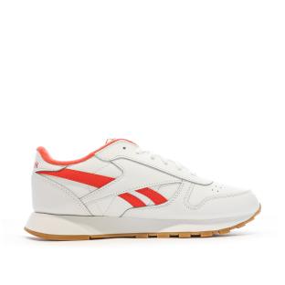 Baskets Blanches/Oranges Garçon/Fille Reebok Classic Leather 100033587 vue 2