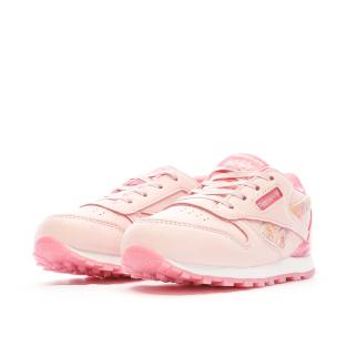 Baskets Rose Fille Reebok Classic Leather vue 6