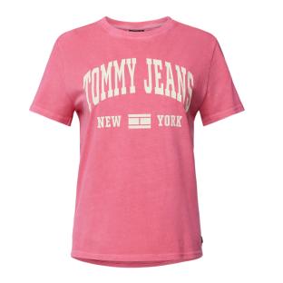 T-shirt Rose Femme Tommy Hilfiger Washed Varsi pas cher