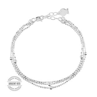 Bracelet Multi Chaînes Argent Clio Blue Ninon pas cher