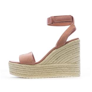 Sandales Compensées Roses Femme Calvin Klein Jeans Wedge Sandal pas cher